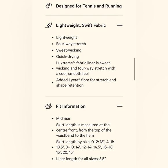 LuLuLemon ultra Light Gray (silver) Tennis/Golf Skirt; Size 12; GREAT condition! - Picture 12 of 16